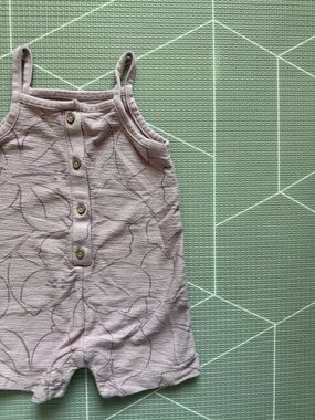 Carters|Baby girl/toddler mauve pink button down knit romper,sleeveless•••18M